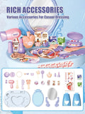 Toddler Vanity Makeup Table Toy with Mirror with Light & Music