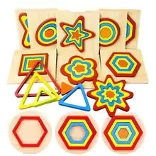 Wooden 3D Geometric Shape Puzzle (Any One)