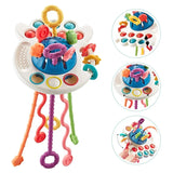 4 in 1 Multi-function Pull Sting baby Rattle