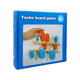 wooden Emoji Tic Tac Toe Tache Board Game