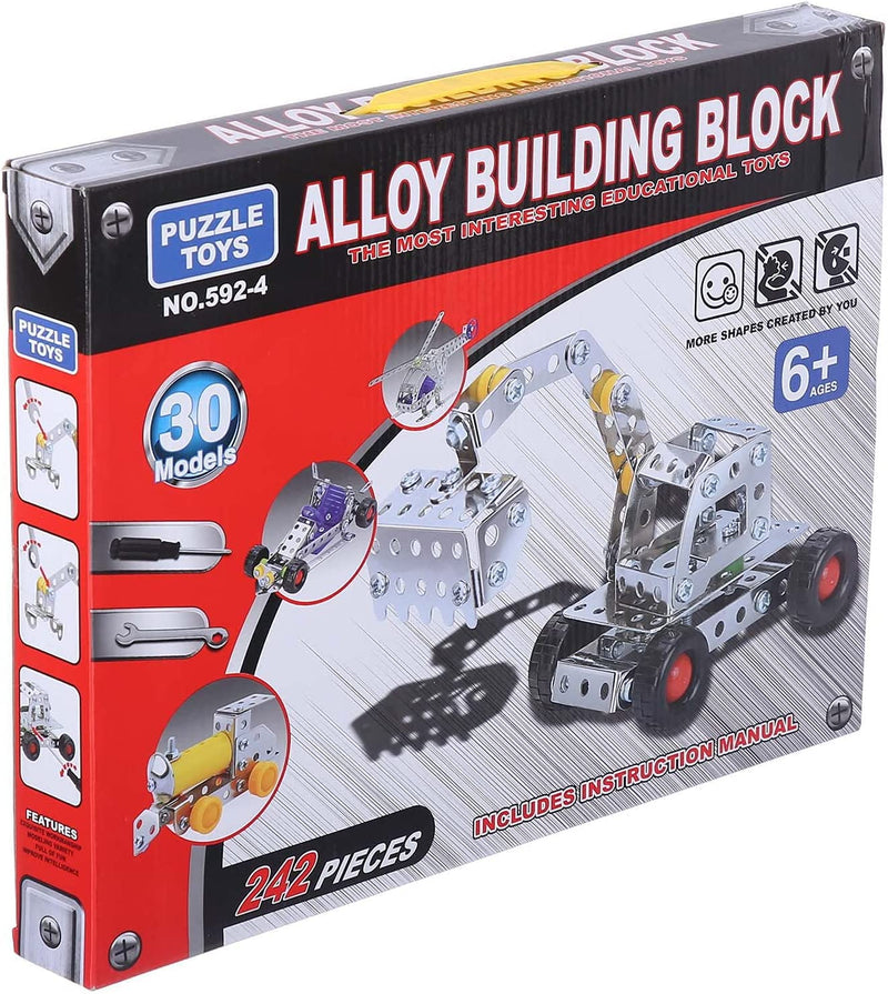 Metal Construction Kit (240 Pieces – Makes 25 Models)