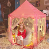 Beautiful Princess Castle Play Tent House with Lights