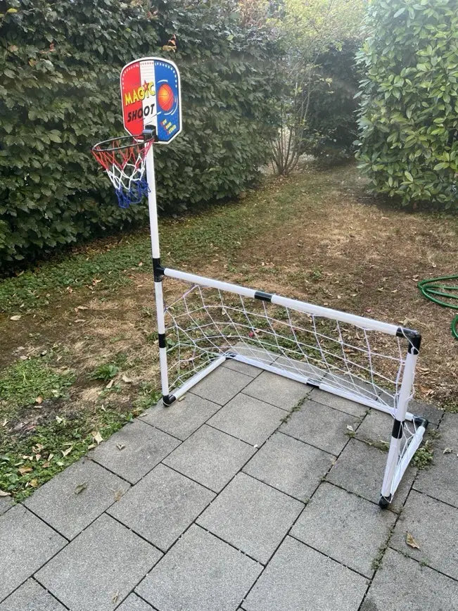 2 in 1 Children Sports Equipment Football Goal Basketball Stands for Kids Outdoor Toy