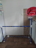 2 in 1 Children Sports Equipment Football Goal Basketball Stands for Kids Outdoor Toy