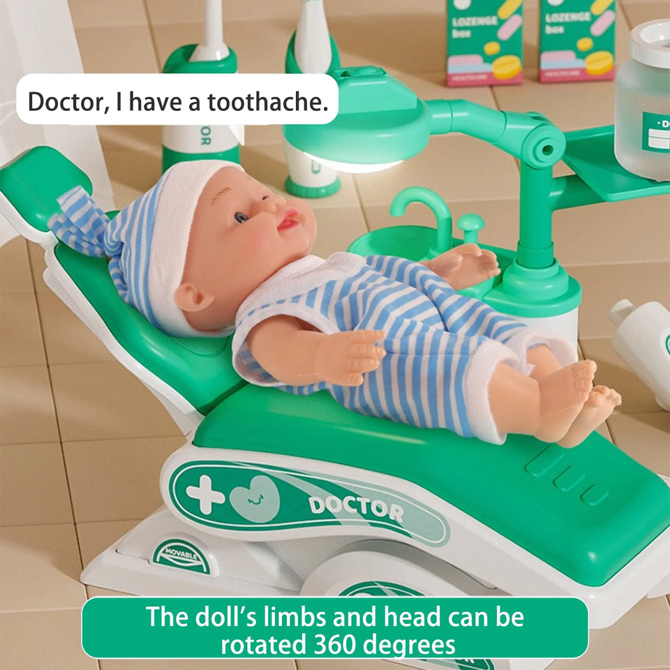 Pretend Dentist Playset for Kids – Doctor Kit with Medical Bag & Realistic Dental Tools for Toddlers Ages 3-5