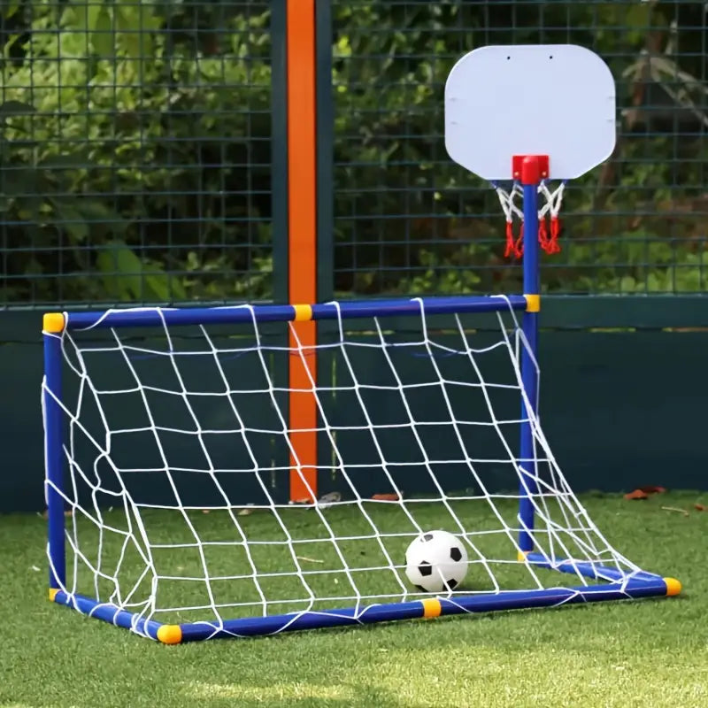 2 in 1 Children Sports Equipment Football Goal Basketball Stands for Kids Outdoor Toy