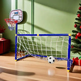 2 in 1 Children Sports Equipment Football Goal Basketball Stands for Kids Outdoor Toy