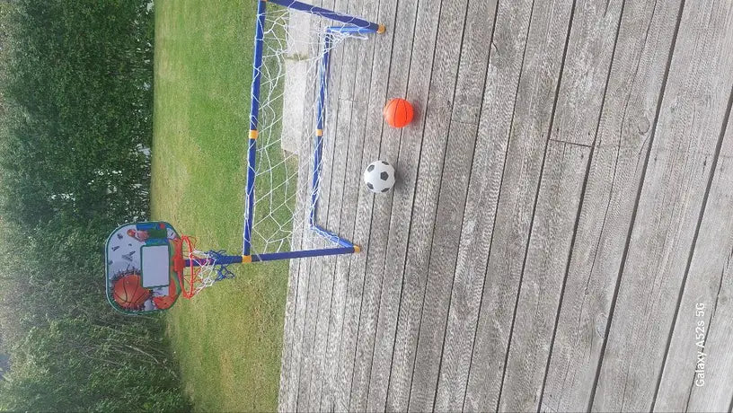 2 in 1 Children Sports Equipment Football Goal Basketball Stands for Kids Outdoor Toy