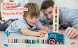 Domino Train with Building and Stacking Blocks Set