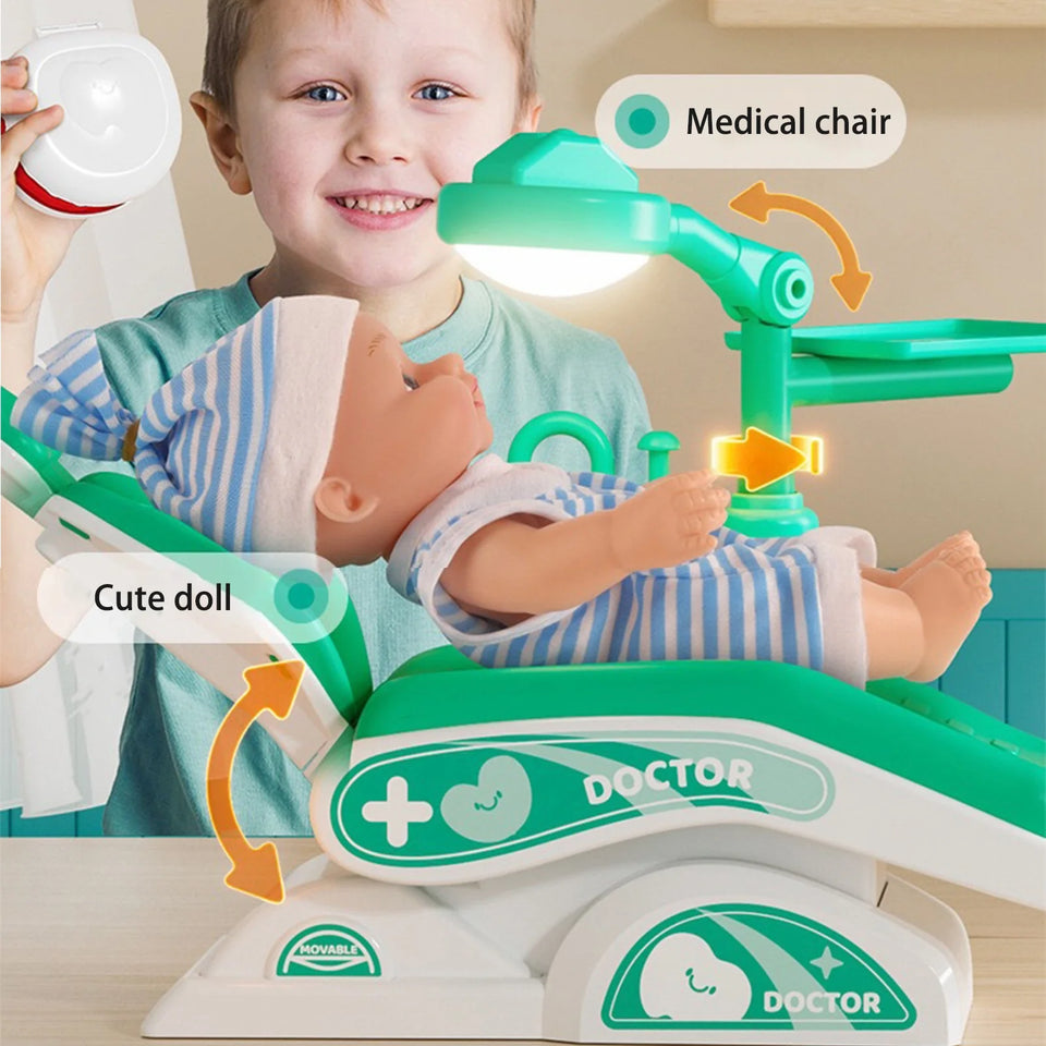 Pretend Dentist Playset for Kids – Doctor Kit with Medical Bag & Realistic Dental Tools for Toddlers Ages 3-5