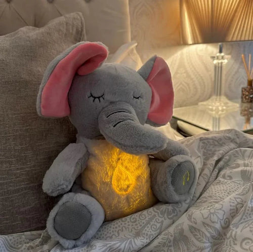 Breathing Relaxing Teddy Elephant with Calming Music, Lights