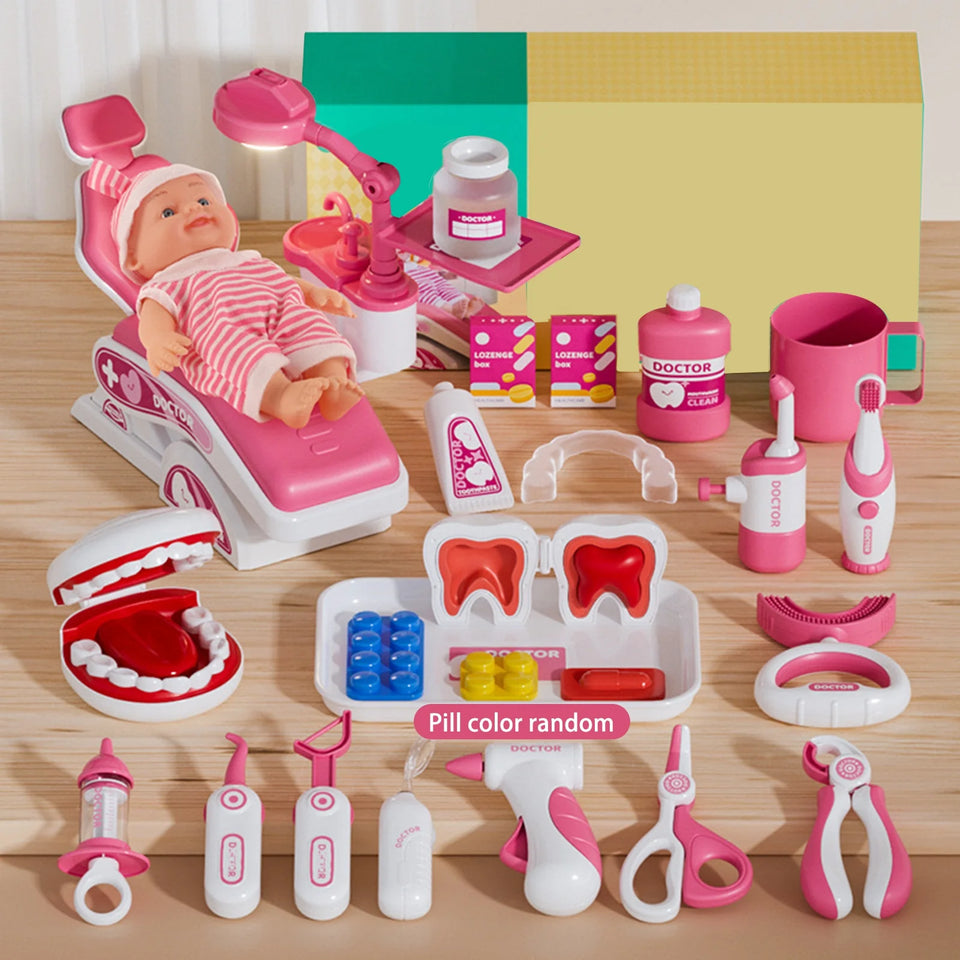 Pretend Dentist Playset for Kids – Doctor Kit with Medical Bag & Realistic Dental Tools for Toddlers Ages 3-5