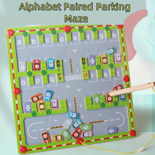 Fun Car Park Magnetic Alphabet Pairing Game