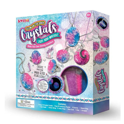 DIY Glow-In-The-Dark Crystal Jewelry Making Kit: Create Your Own Sparkling Masterpieces