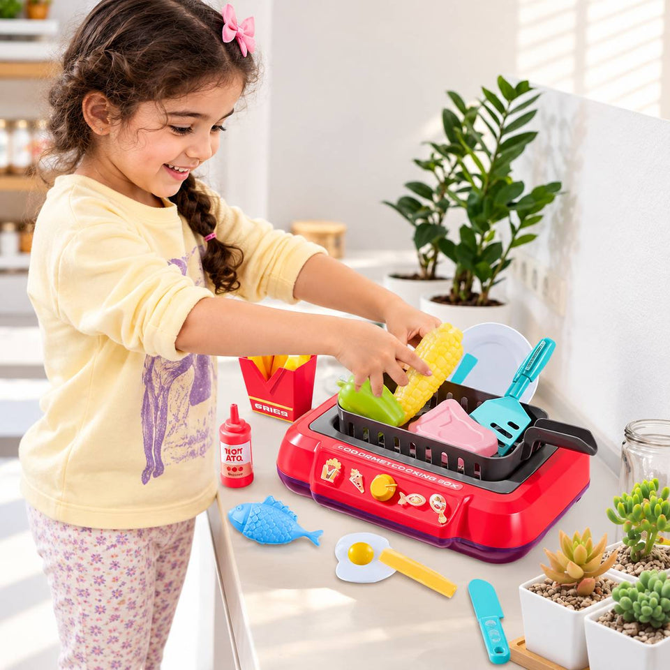 DIY Magic Food Cooking Set – Color-Changing, Bubble-Grill Fun!