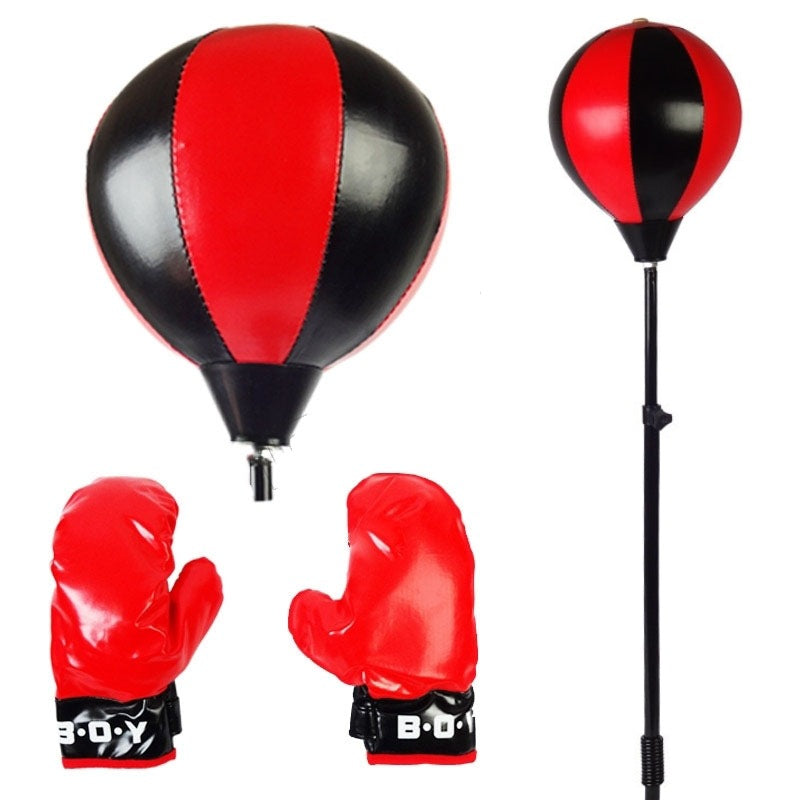 Kids Boxing Stand  + Gloves and Pump (Height-Adjustable)