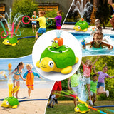 4 in 1 Turtle Water, Sprinkler Ring Toss, Baseball Game & Hurdle Play for Kids