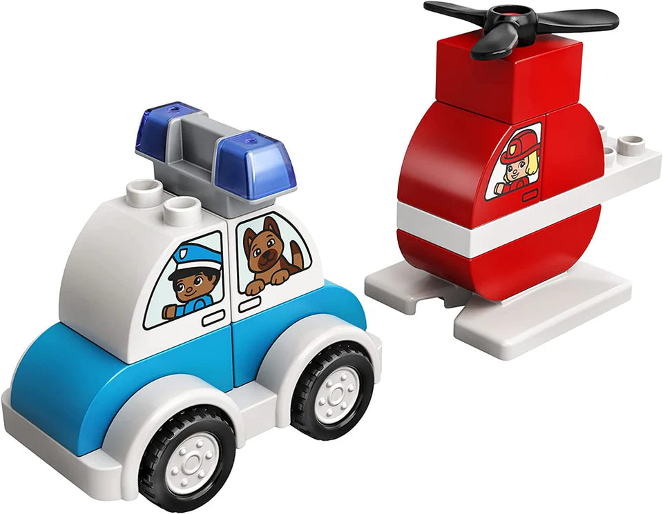 Fire Helicopter and Police Car