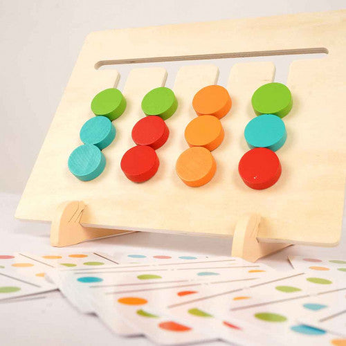 Wooden Four Color Puzzle Game ( 2 in 1 )