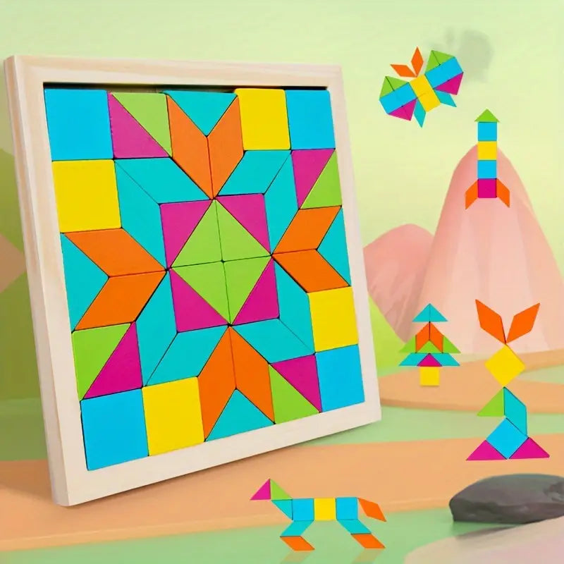 Wooden Creative Pattern Blocks