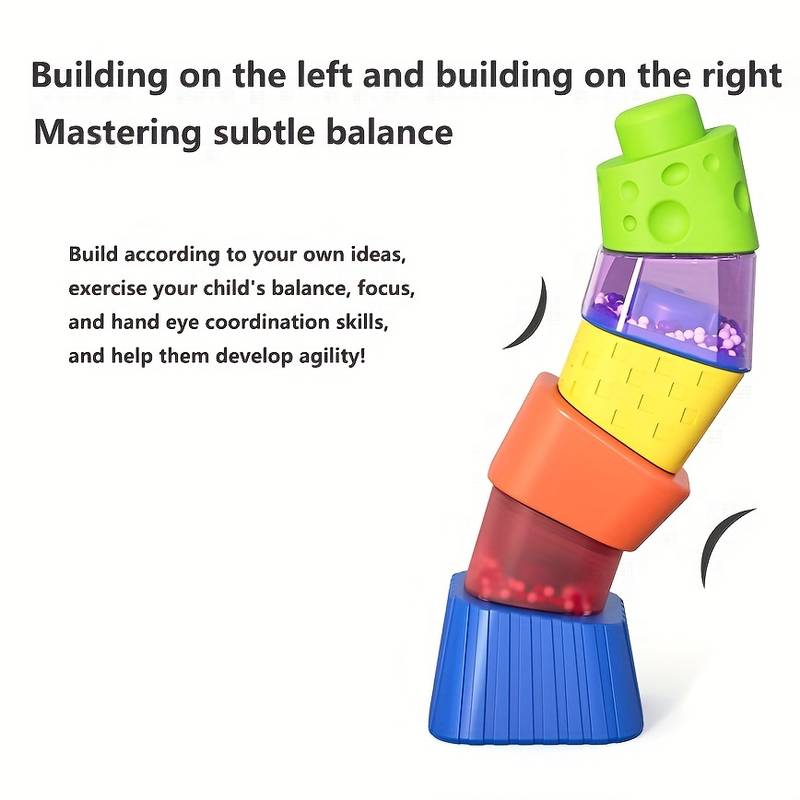 Rainbow Stacking Building Blocks