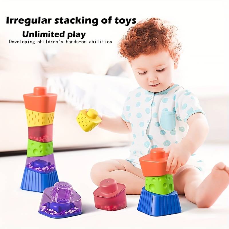 Rainbow Stacking Building Blocks