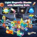 Light Magnetic Tiles Building Blocks
