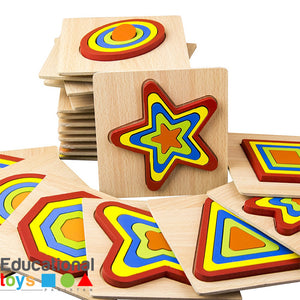 Wooden 3D Geometric Shape Puzzle (Any One)