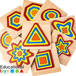 Wooden 3D Geometric Shape Puzzle (Any One)