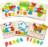 Wooden Toddler Puzzles (4-6 pieces with names)