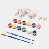5Pcs Dinosaur Painting Set With 12 Color